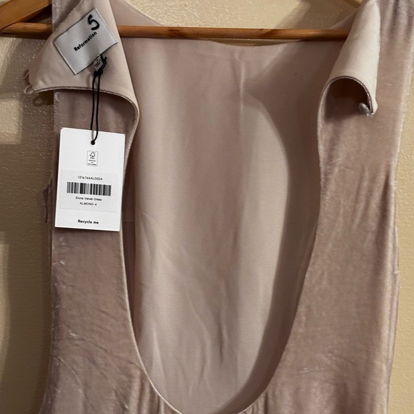Reformation Elvira Velvet Dress Almond 
Size 4 - Picture 12 of 14
